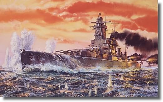 Airfix Vintage Classics Set - A04211V Admiral Graf Spee - Plastic Model Ship Kits for Adults & Children 8+, Set Includes 124 Pieces - 1:600 Scale Model Ship Set