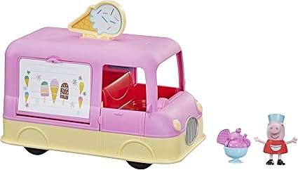 Peppa Pig Peppa’s Adventures Peppa’s Ice Cream Van Vehicle Pre-school Toy, Speech and Sounds, Ages 3 and Up