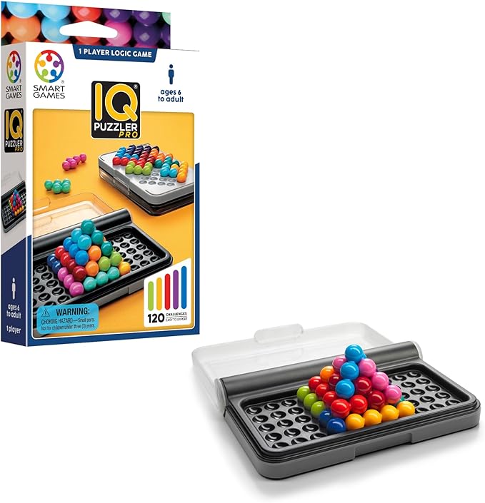 Smart Games - IQ Puzzler Pro, Puzzle Game with 120 Challenges, 3 Playing Modes, 8+ Years