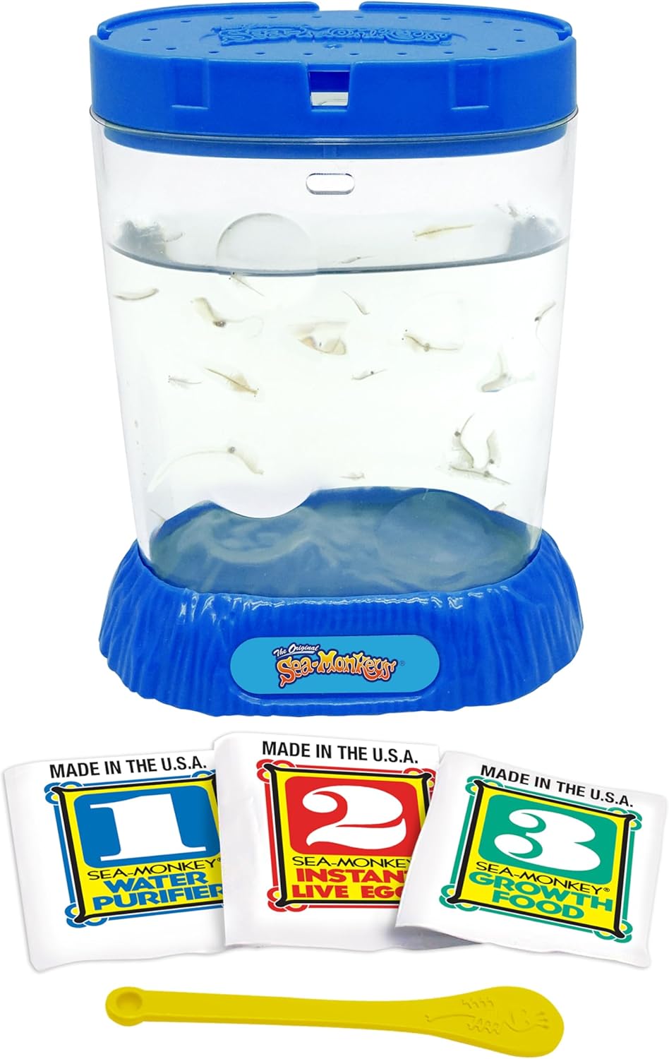 The Original Sea Monkeys - Ocean Zoo - Grow Your Own Pets Science Kit- Includes Eggs, Food, and Water Purifier, Color May Vary