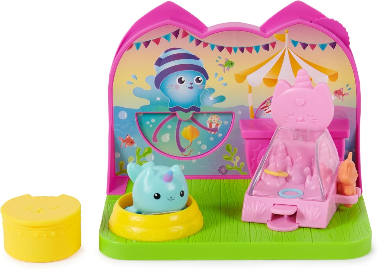 DreamWorks Gabby’s Dollhouse Kitty Narwhal’s Carnival Room, with Toy Figure, Surprise Toys and Dollhouse Furniture, Kids’ Toys for Girls and Boys 3+