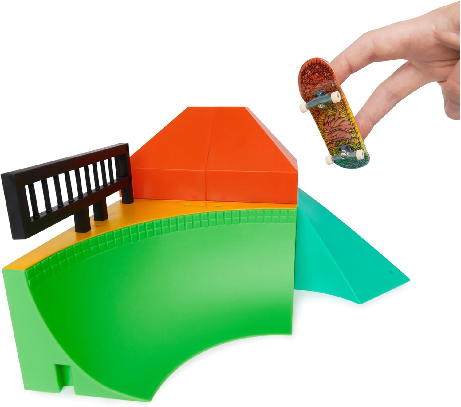 Tech Deck, Quarter Bowl Ruckus X-Connect Park Creator, Customisable and Buildable Ramp Set with Exclusive Fingerboard, Kids’ Toy for Ages 6 and up