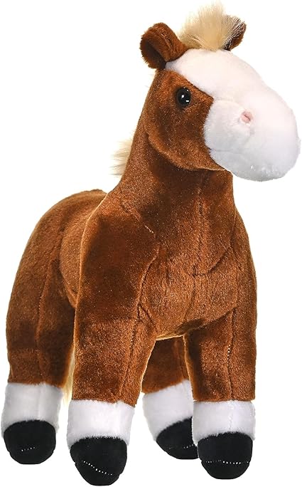 Wild Republic Horse Plush, Stuffed Animal, Plush Toy, Gifts for Kids, Cuddlekins, Brown 12 Inches