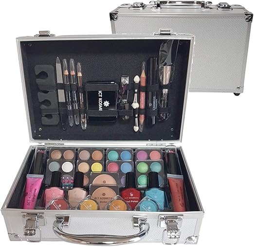 BCT-Kosmetik 60 Piece Vanity Case Make Up Set Storage Box Beauty Cosmetic Gift Travel Make Up Carry Box Christmas