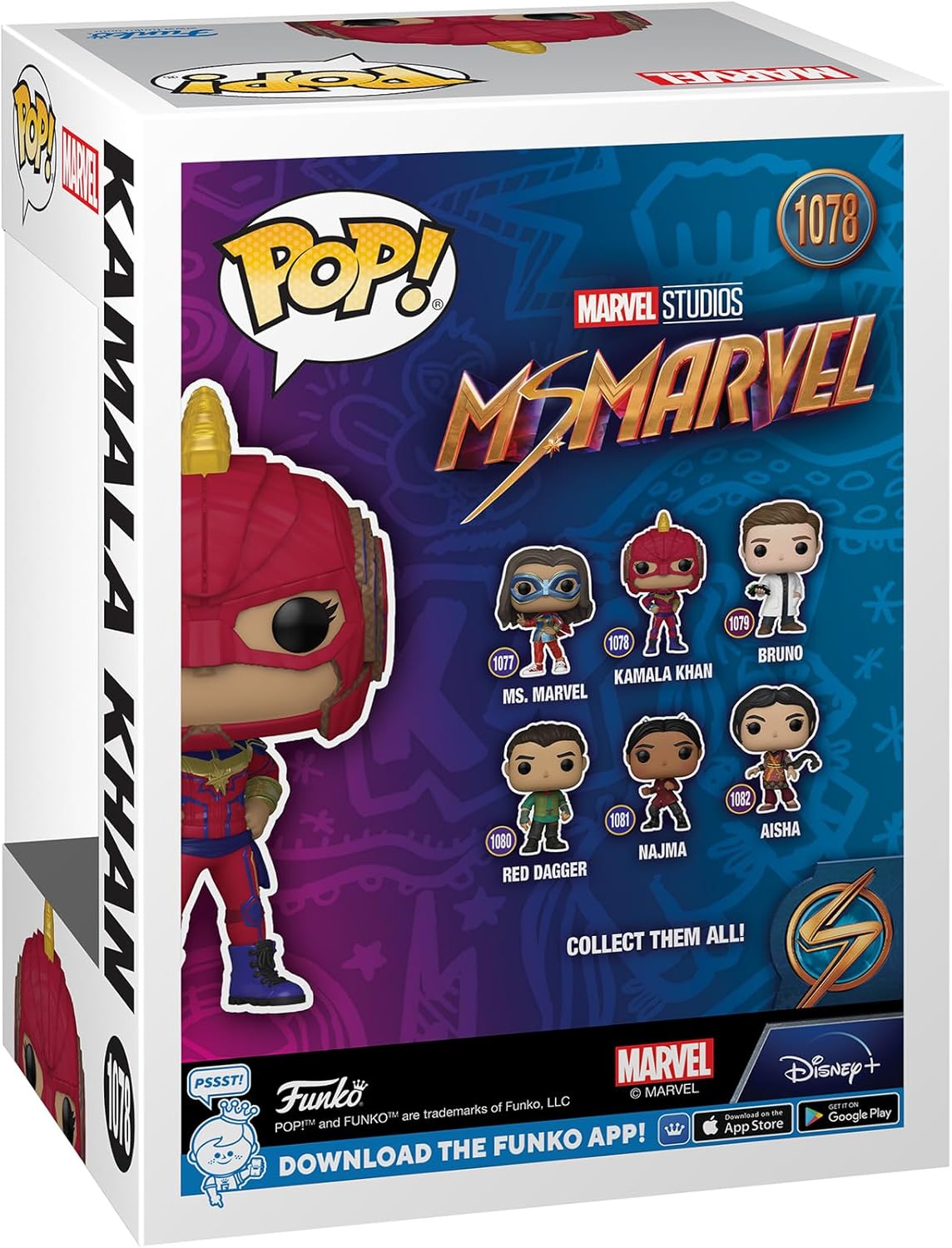 Funko POP! Marvel: Ms. Marvel - Kamala Khan - Collectable Vinyl Figure - Gift Idea - Official Merchandise - Toys for Kids & Adults - TV Fans - Model Figure for Collectors and Display