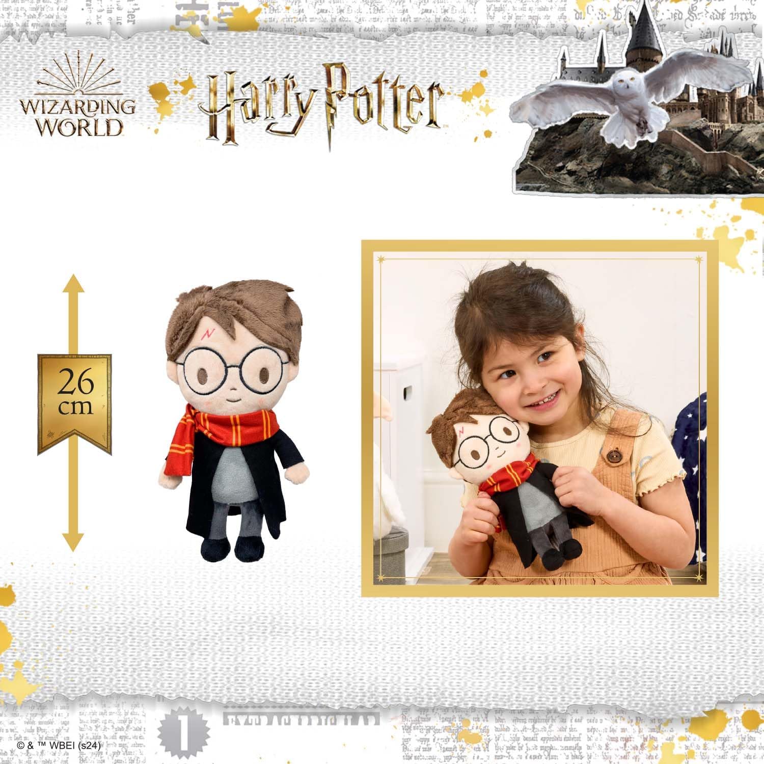 Rainbow Designs Harry Potter Plush - My First Stars of Hogwarts - Soft Cuddly Harry Potter Teddy with Gryffindor Scarf Teddy- Gentle Naptime Companion Suitable from Birth