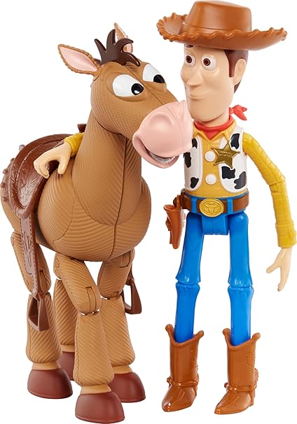 Disney GDB91 Pixar Toy Story 4 Woody and Bullseye Movie-inspired Relative-Scale for Storytelling Play, 2-figure pack