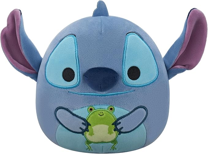 Squishmallows Original Disney 10-Inch Stitch Holding Frog - Official Plush - Disney Stitch