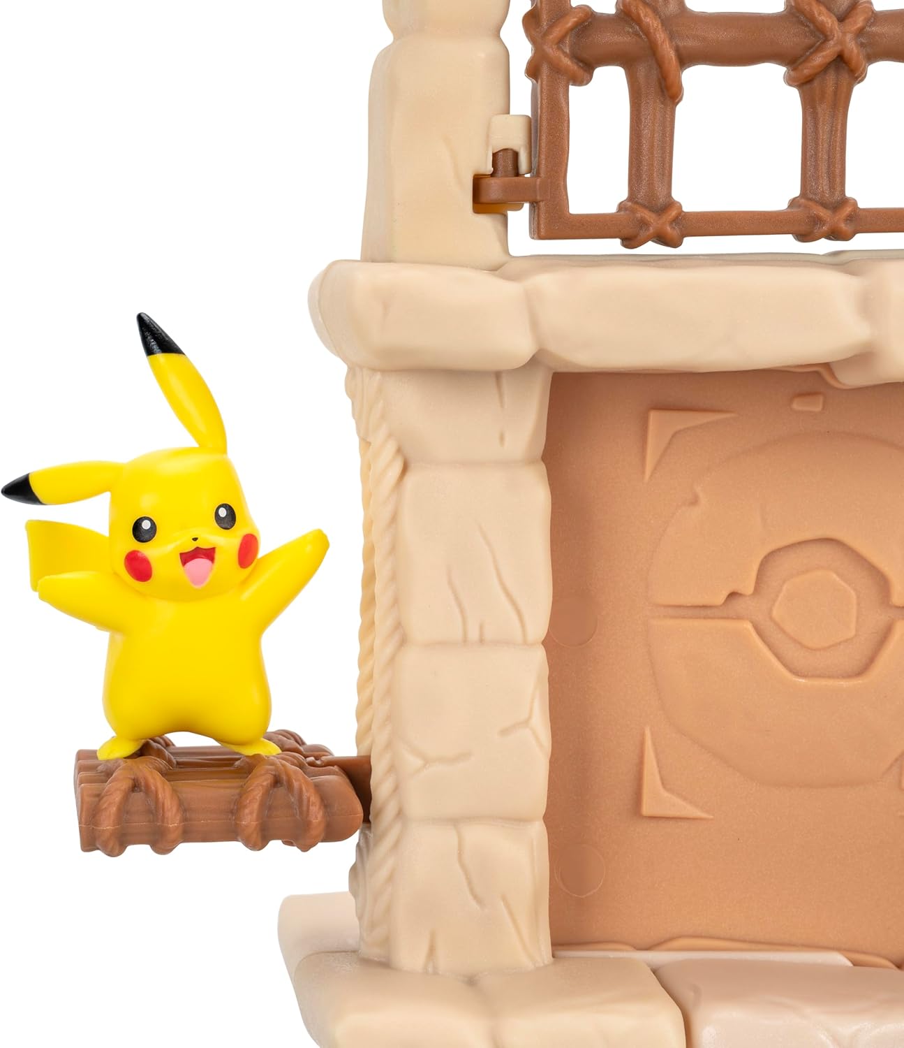 Pokémon Carry Case Battle Ruins Playset - Portable Transforming Backpack Playset with Action Features and 2-inch Pikachu Battle Figure
