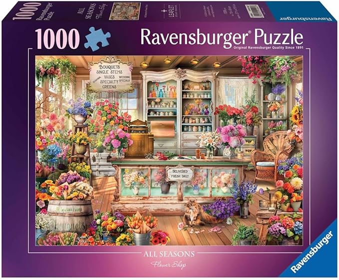 Ravensburger All Seasons Flower Shop 1000 Piece Jigsaw Puzzles for Adults and Kids Age 12 Years Up