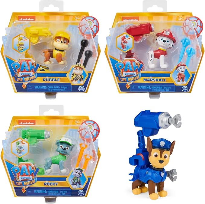 PAW Patrol - Deluxe Hero Pups From the Movie, Assorted - 1 Surprise Product