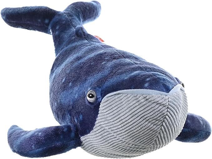 Wild Republic Blue Whale Plush Soft Toy, Cuddlekins Cuddly Toys, Gifts for Kids 30 cm