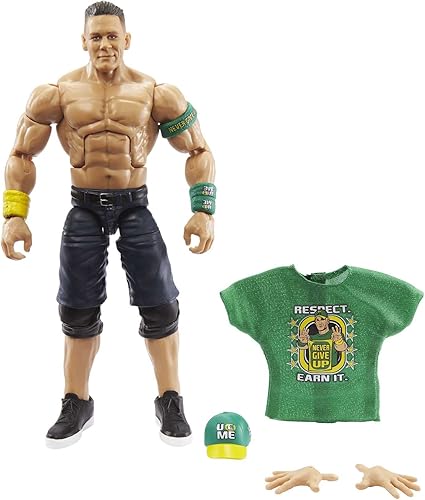 WWE John Cena Elite Collection Action Figure, 6-inch Posable Collectible Gift for WWE Fans Ages 8 Years Old & Up