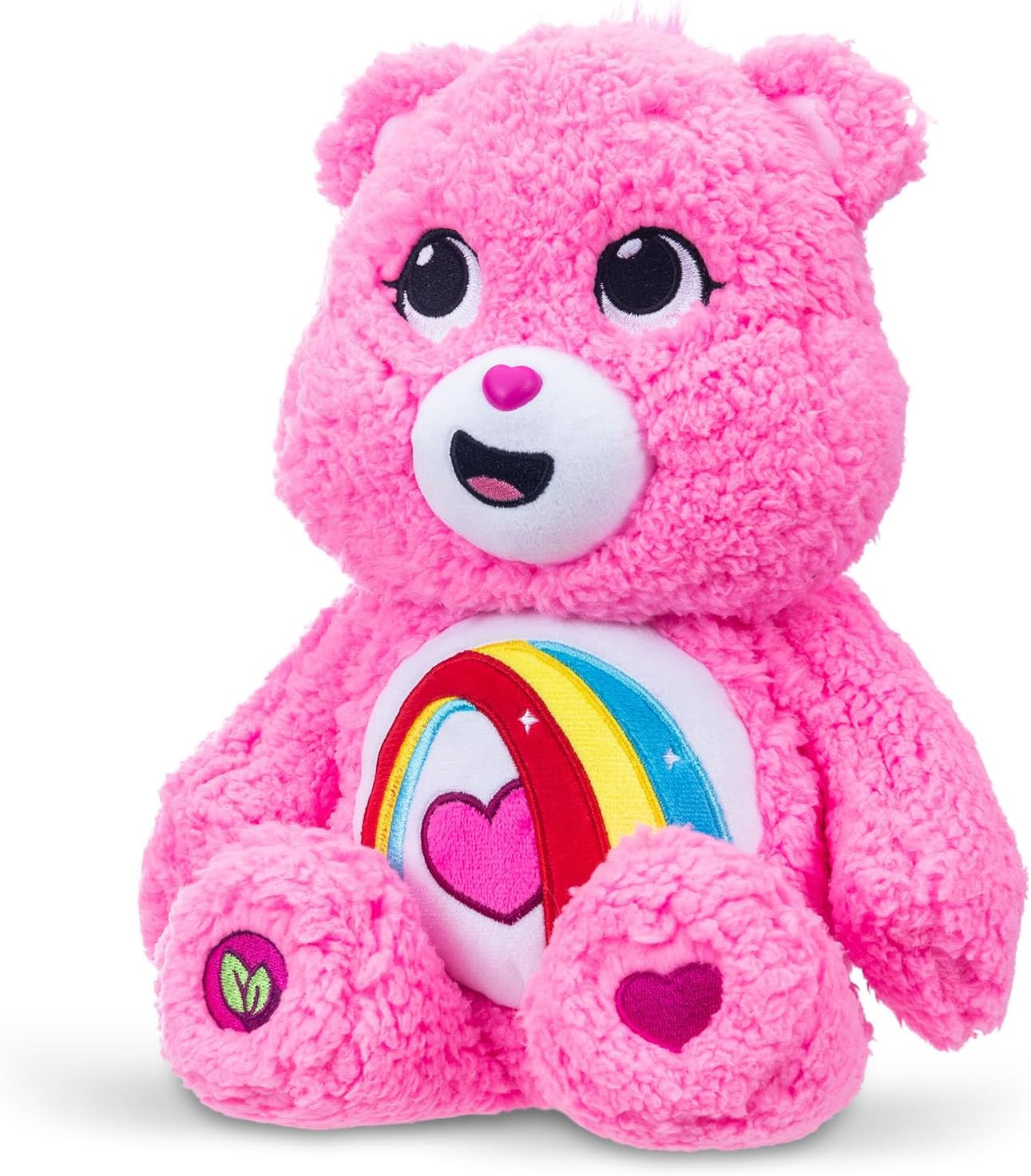 Basic Fun Care Bears 35cm Medium Plush – Cheer Bear Cosy Collection – Super Soft Eco-Friendly Toy with Belly Badge – Huggable Collectible for Kids & Fans