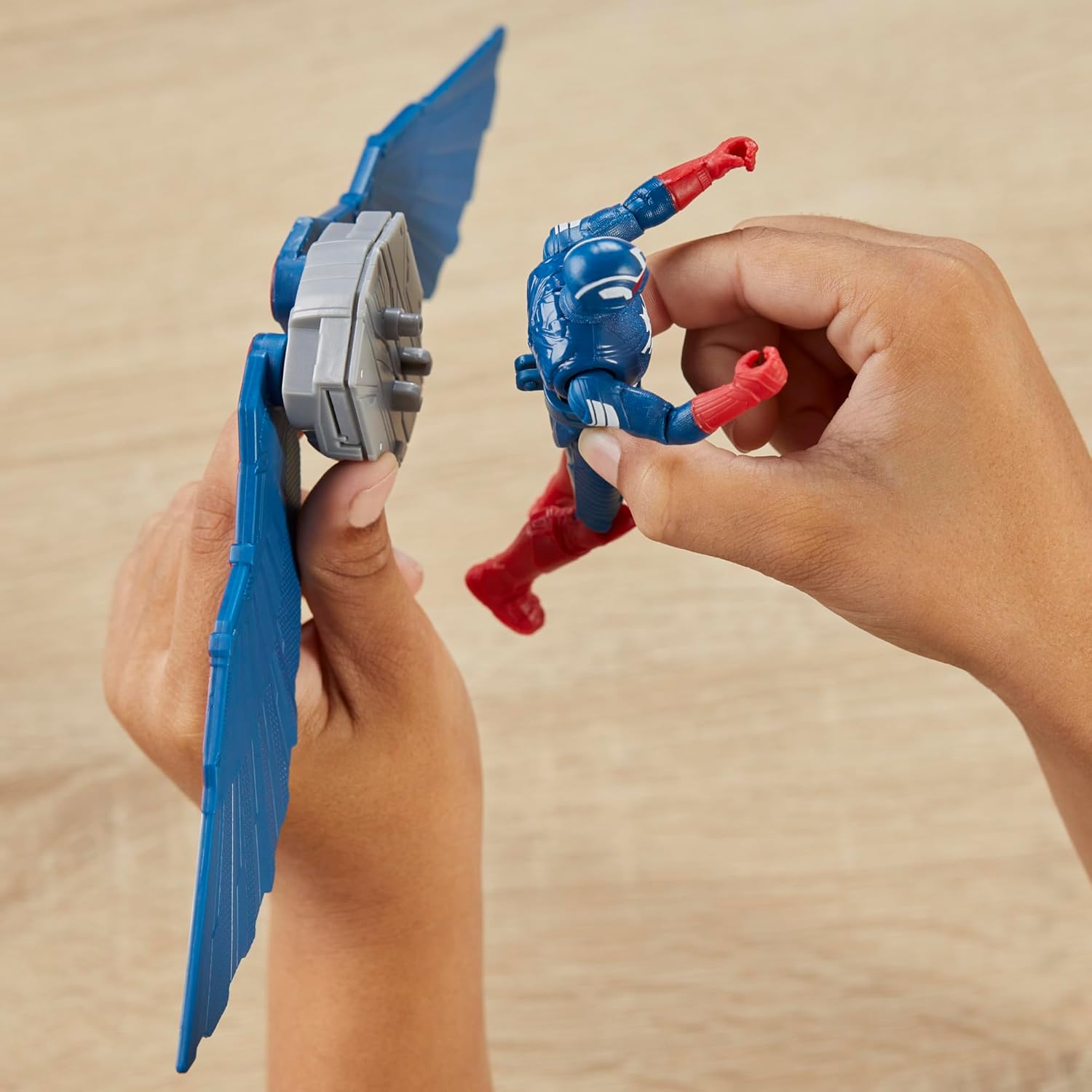 Marvel Epic Hero Series Captain America: Brave New World Flight Control Figure, Red/White/Blue