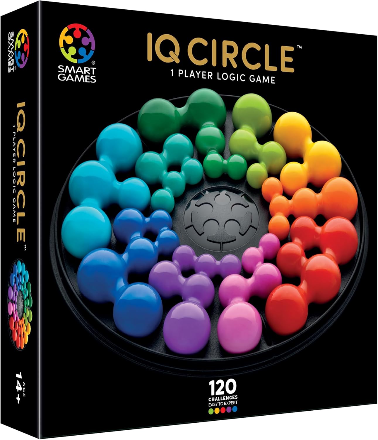 SmartGames - IQ Deluxe Circle, Puzzle Game with 120 Challenges, Ages 14+