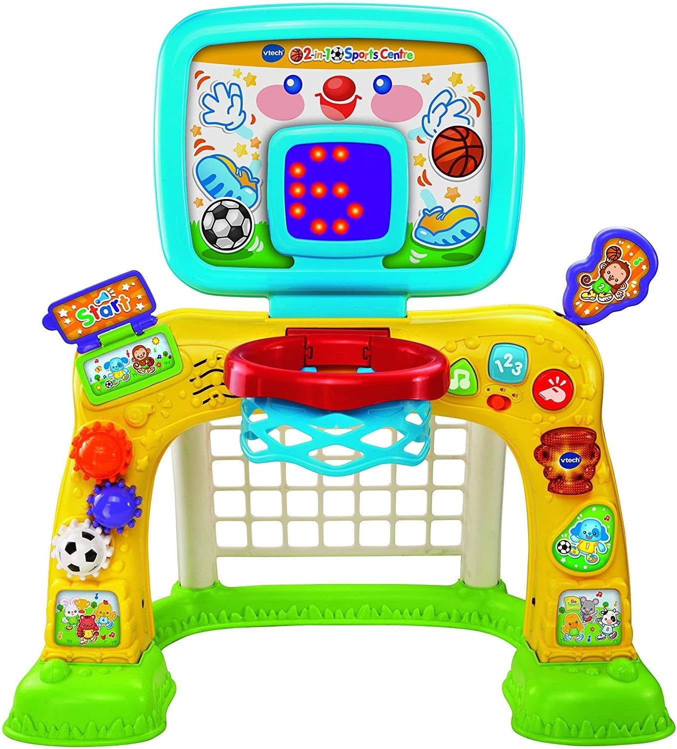 VTech 3-in-1 Sports Centre, Baby Interactive Toy with Colours and Sounds, Learning with Role-Play, Suitable for Baby Boys & Girls from 12 to 36 Months (Yellow/Blue), English Version