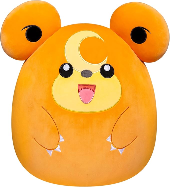 Squishmallows Original Pokémon 14-Inch Teddiursa - Add Teddiursa to your Squad, Ultrasoft Stuffed Animal Medium, Official Kelly Toy Plush