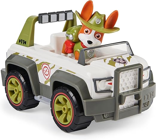 Paw Patrol, Tracker’s Jungle Cruiser Vehicle with Collectible Figure, for Kids Aged 3 and up