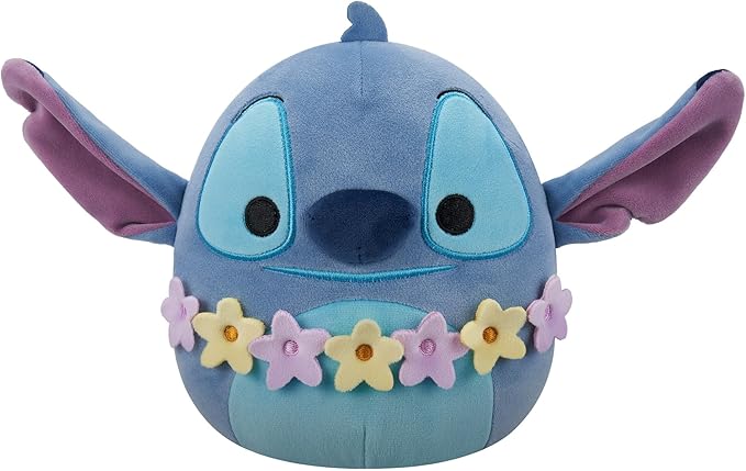 Squishmallows Original Disney 10-Inch Stitch Wearing Lei - Official Plush - Disney Stitch