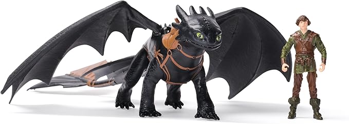 Dreamworks Dragons, How to Train Your Dragon, Toothless & Hiccup, Viking Duo Action Figures, Kids Toys for Boys Ages 4 and up