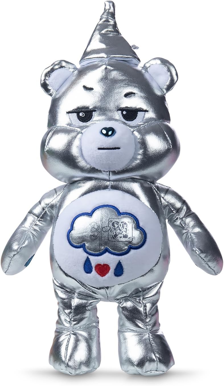Basic Fun Care Bears x Wicked 22cm Plush – Grumpy Bear as the Wicked Tin Man – Collectible Soft Toy from the Care Bears x Wicked Collaboration