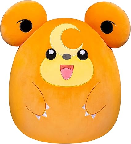Squishmallows Pokemon 14-Inch Teddiursa Plush - Add Teddiursa to Your Squad, Ultrasoft Stuffed Animal Medium Plush, Official Kelly Toy Plush