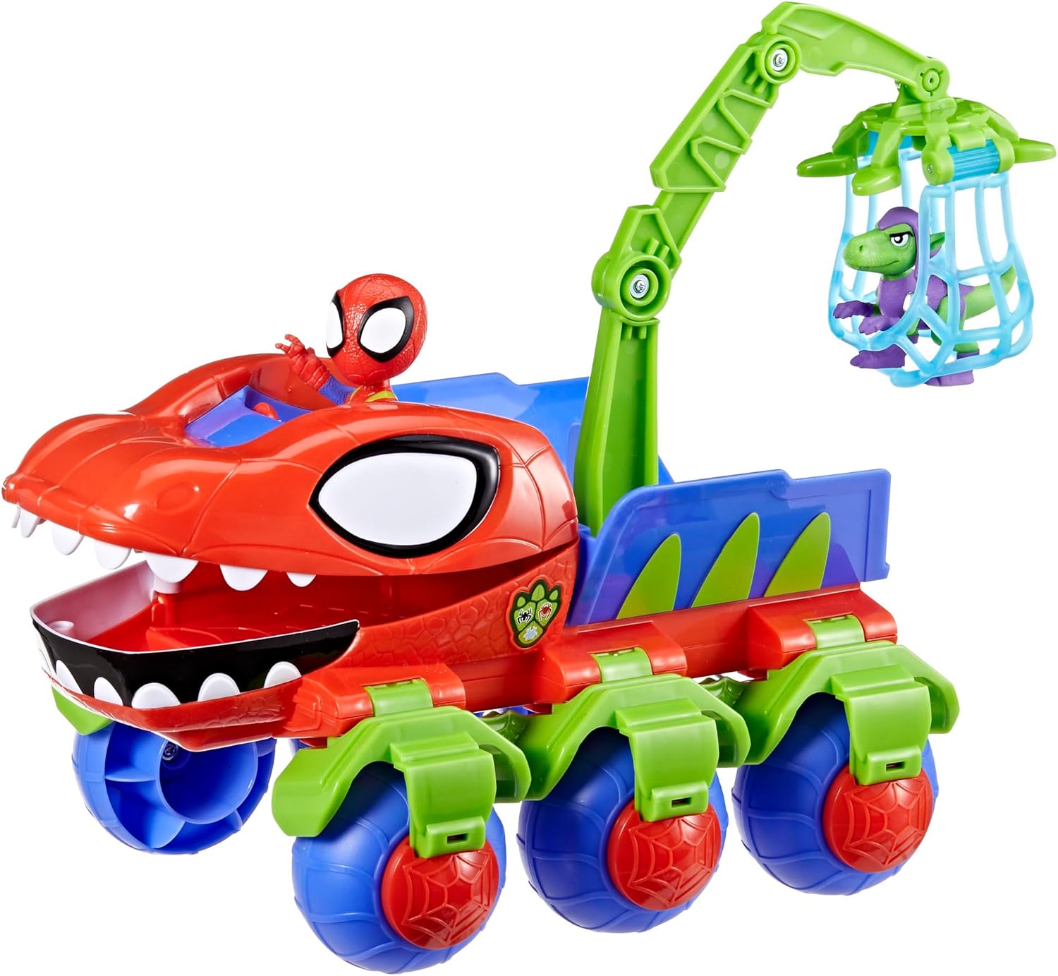 Hasbro Spidey and His Amazing Friends Marvel Dinowebs Crawler Toy for Kids, Interactive Spider-Man Playset with Figures