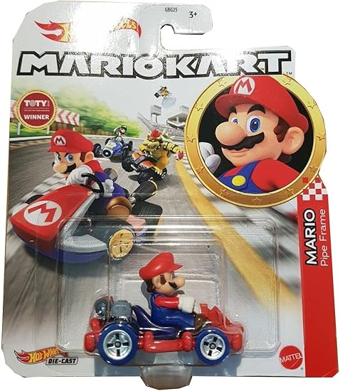 Hot Wheels - Mario Kart - Die Cast - Mario /Toys
