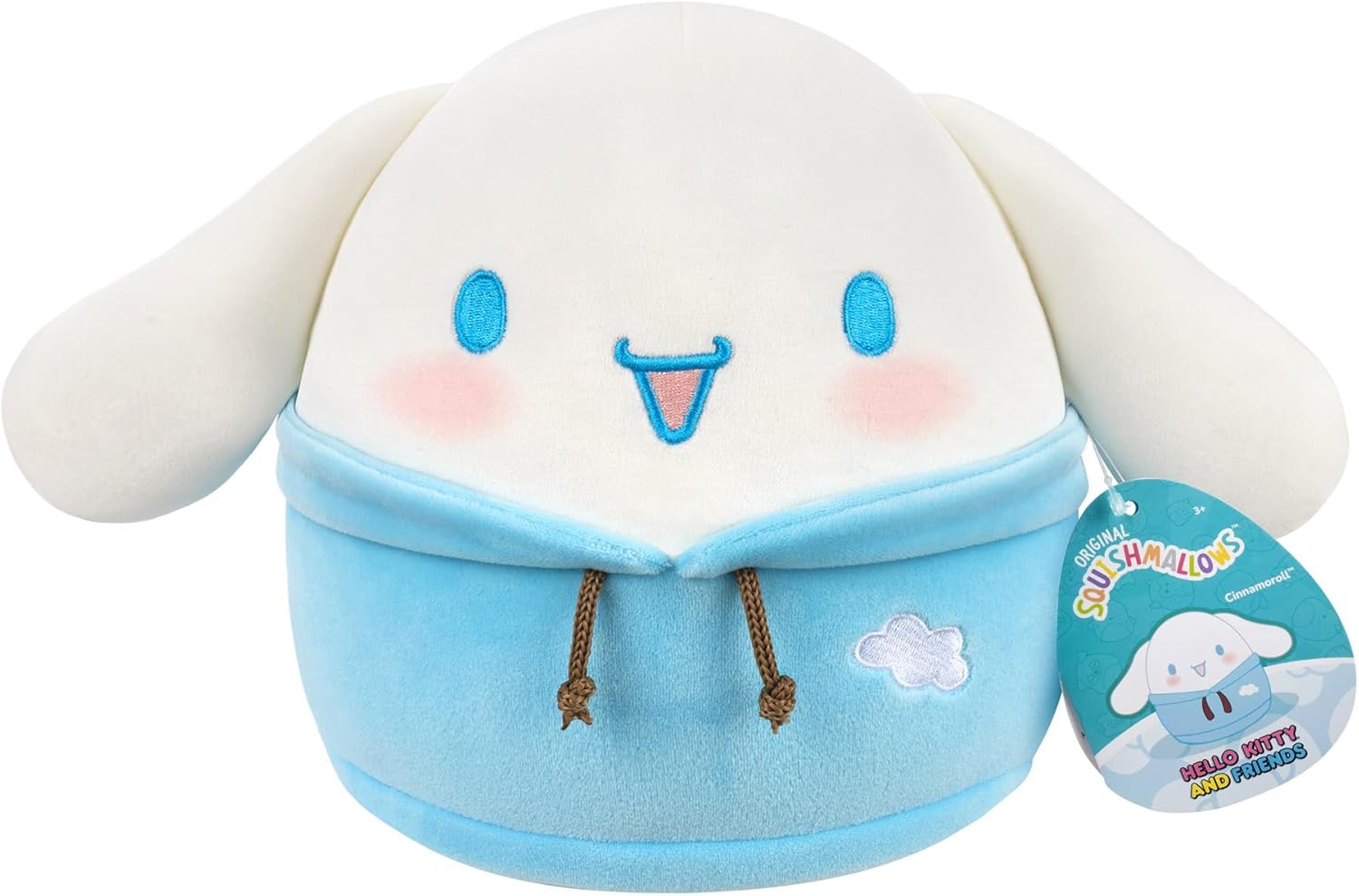 Squishmallows Original Sanrio 8-Inch Dabodabo Hoodie Cinnamoroll – Official Jazwares Plush (Little)