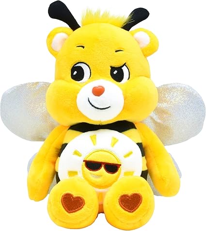 Care Bears | Bumble Bee Bear 22cm Bean Plush | Collectable Cute Plush Toy, Cuddly Toys for Children, Soft Toys for Girls and Boys, Cute Teddies Suitable for Girls and Boys Ages 4+ | Basic Fun 99309