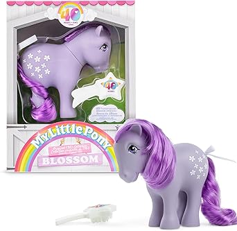 My Little Pony | Blossom Classic Pony | Retro Horse Gifts for Girls and Boys, Collectable Vintage Horse Toys for Kids, Unicorn Toys for Boys and Girls Ages 4+ | Basic Fun 35321