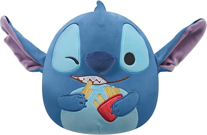 Squishmallows Original Disney 10-Inch Stitch With French Fries Plush - Little Ultrasoft Official Jazwares Plush