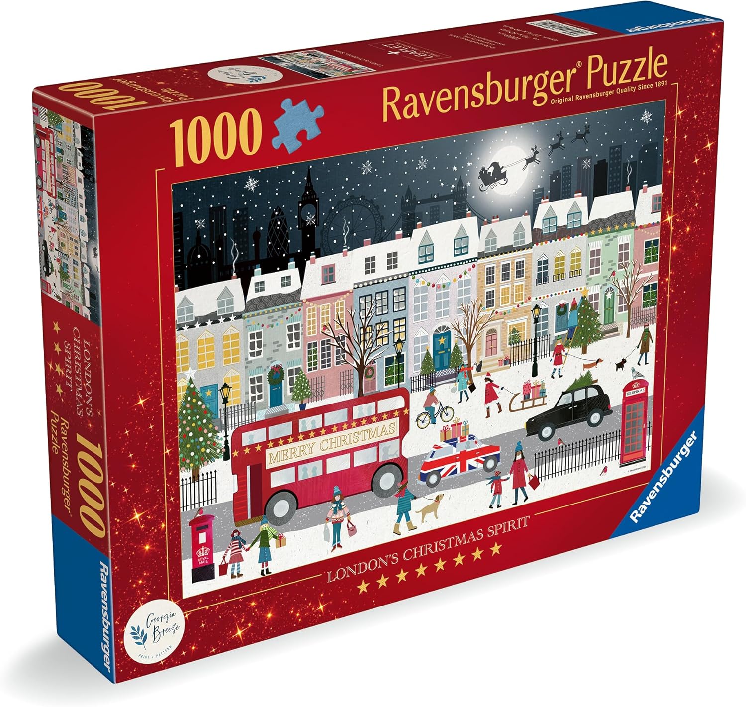 Ravensburger London’s Christmas Spirit 1000 piece Jigsaw Puzzle for Adults and Kids Age 12 and Up