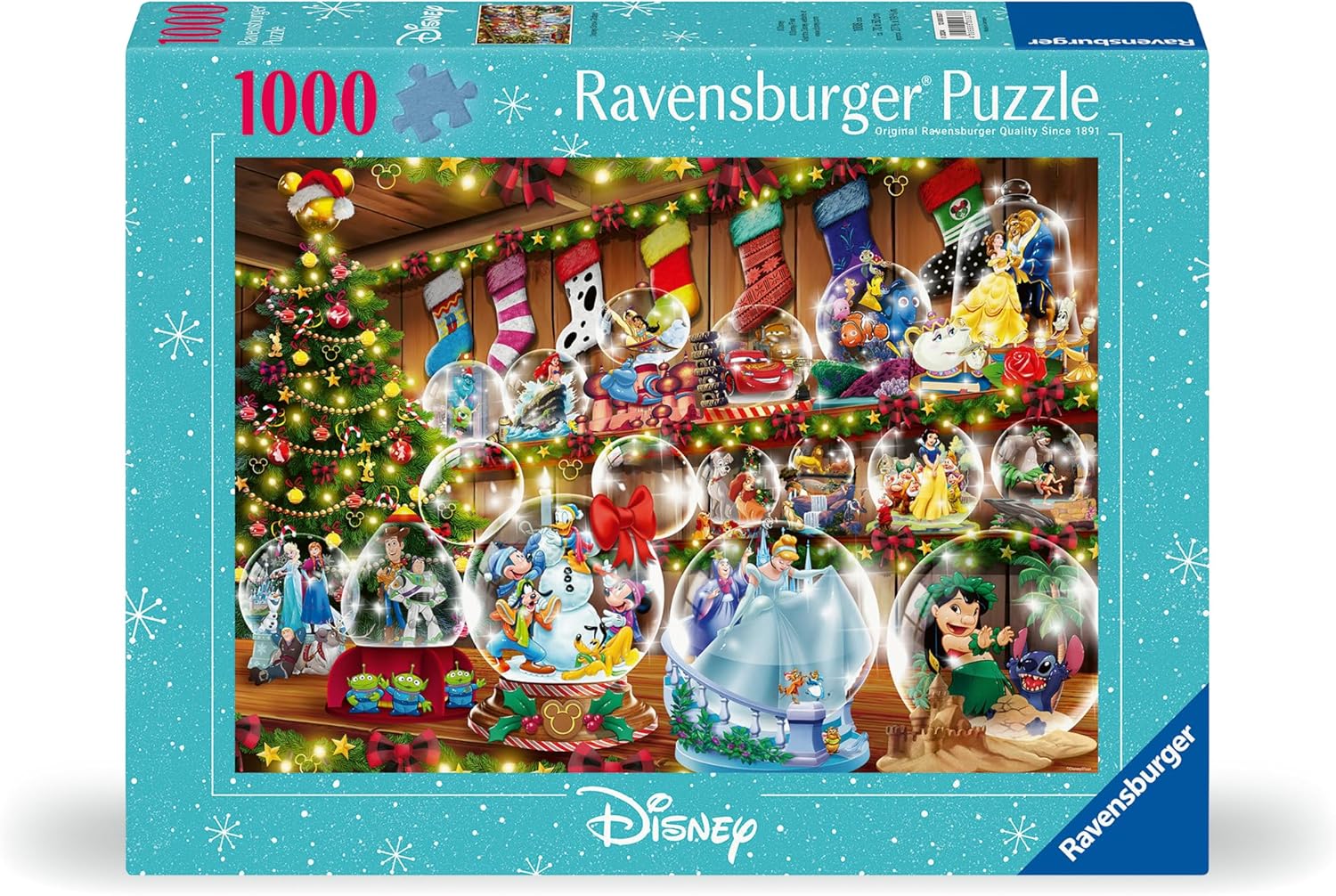 Ravensburger Disney Snowglobes Christmas 1000 Pieces Jigsaw Puzzle for Adults and Kids Age 12 Years Up - Special Edition