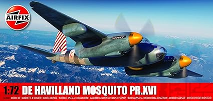 Airfix Model Set - A04065 de Havilland Mosquito PR.XVI Model Building Kit - Plastic Model Plane Kits for Adults & Children 8+, Set Includes Sprues & Decals - 1:72 Scale Model