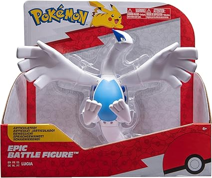 Pokemon PKW0183 Lugia Epic Battle FIGURE-6-Inch-Articulated-Authentic Details, Multi