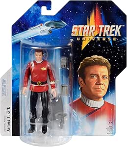 BANDAI Star Trek Figure Captain James T. Kirk | 5'' Captain Kirk Star Trek Wrath Of Khan Action Figure | Star Trek The Wrath Of Khan Toy Articulated Figure | Star Trek Gifts And Star Trek Merchandise