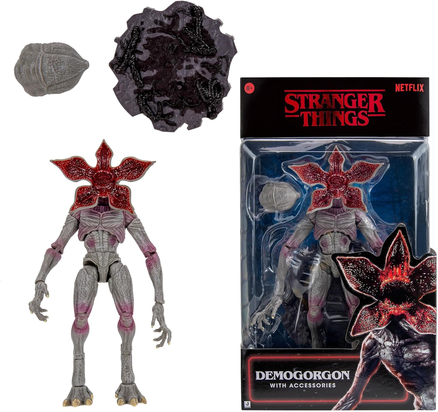 Stranger Things Demogorgon Upside Down Collector Figure - 6-Inch Highly Detailed Figure with Alternate Head and Environmental Display Base