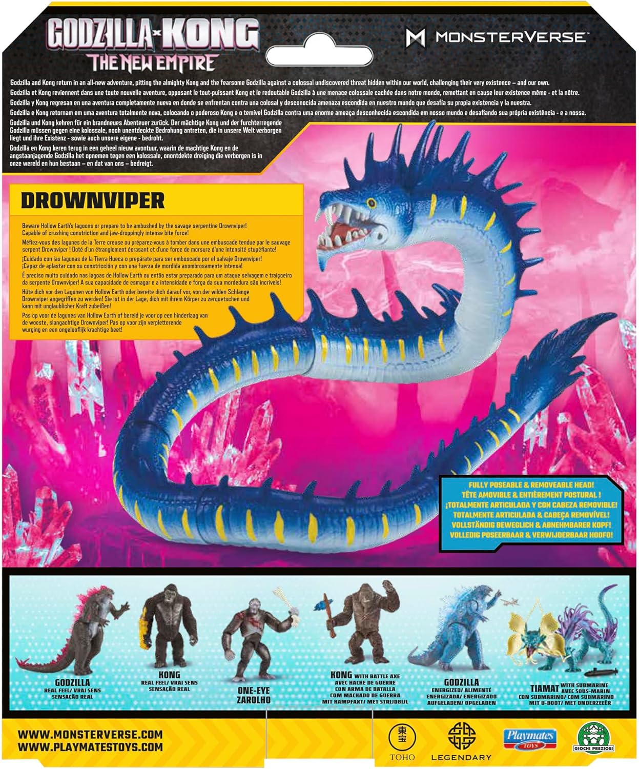 MonsterVerse Godzilla x Kong: The New Empire, 6-Inch Drownviper Action Figure Toy, Iconic Collectable Movie Character, Suitable for Ages 4 Years+