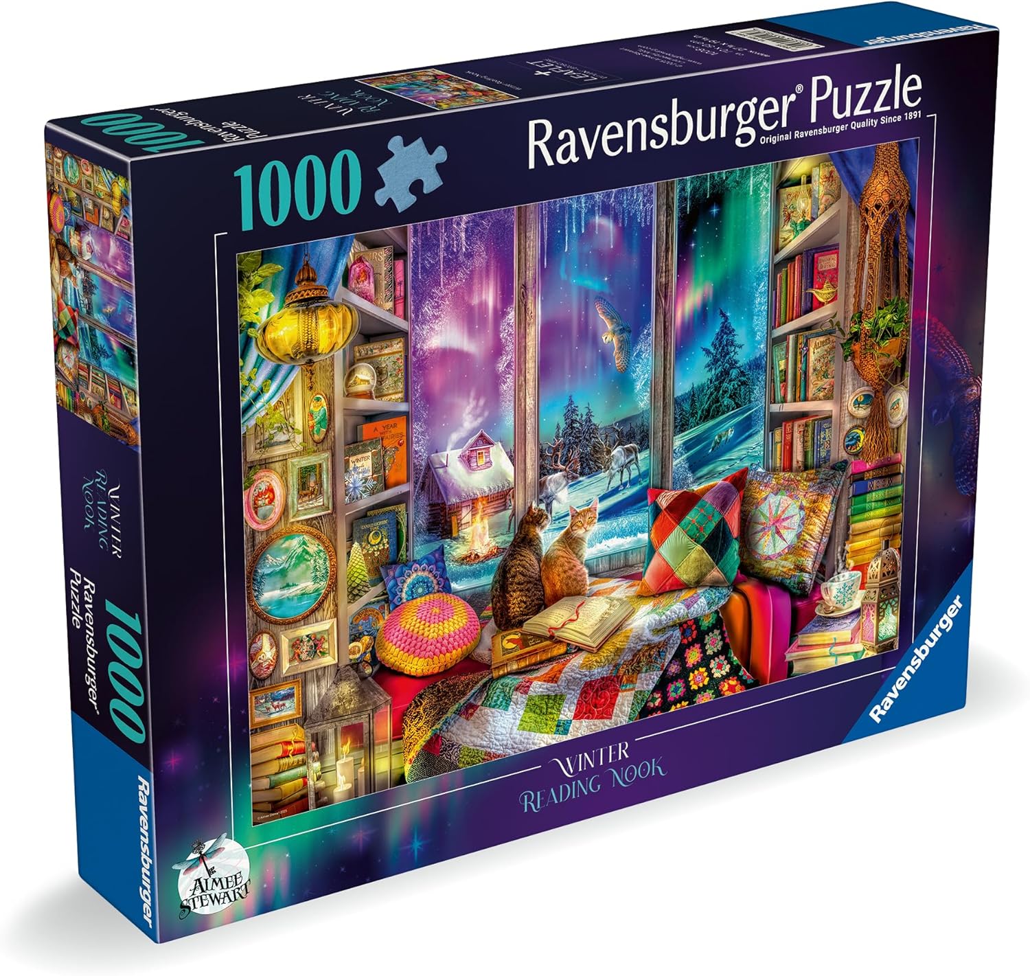 Ravensburger Winter Reading Nook 1000 piece Jigsaw Puzzle for Adults and Kids Age 12 and Up