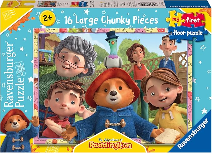 Ravensburger Paddington Bear First Floor Jigsaw Puzzle for Kids Age 24 Months Up (2 Years) - 16 Pieces - Educational Toddler Toy