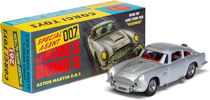 Corgi Diecast Model Cars - RT26101S James Bond Aston Martin DB5 - Iconic 007 Collectible Car Model for Men & Women - Small Die Cast Toy Models for Boys, Gift for Motor Enthusiasts