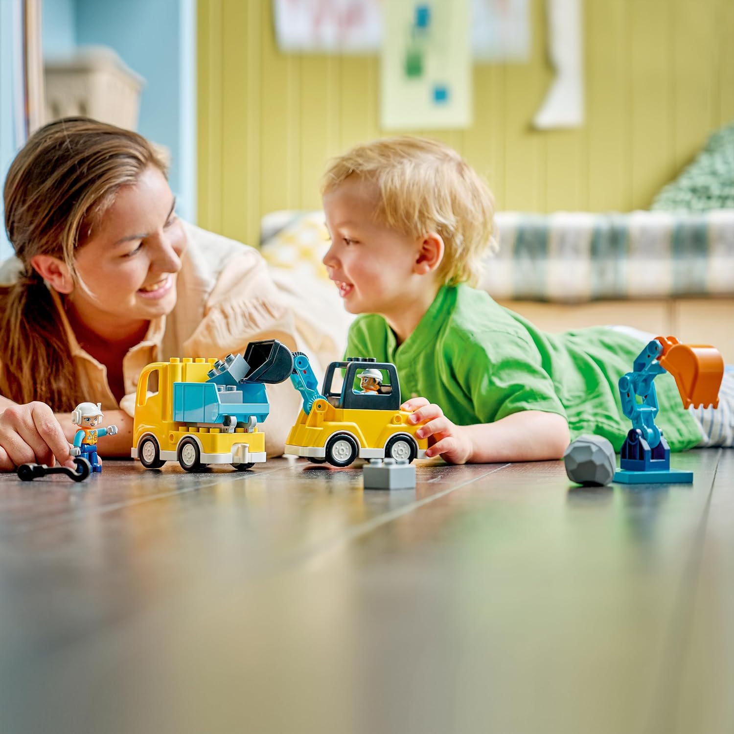 LEGO DUPLO 3 in 1 Construction Vehicles - Educational Montessori Toy for Toddlers w/Trucks, Excavator Digger & Loader - Birthday Gift Idea for 2+ Year Old Boys & Girls - 10475