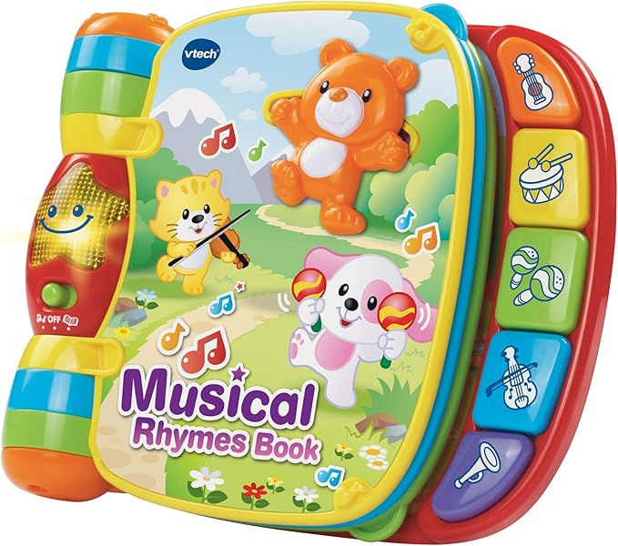 VTech Baby Musical Rhymes Book, Multicoloured, Toy for Ages 3 Months +
