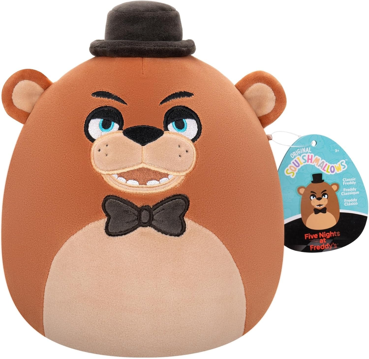 Squishmallows Original Five Nights at Freddy’s 8-Inch Classic Freddy | Collectable Cute Plush Toy, Cuddly Toys for Children, Soft Toys, Cute Teddies Suitable for Girls and Boys Ages 3