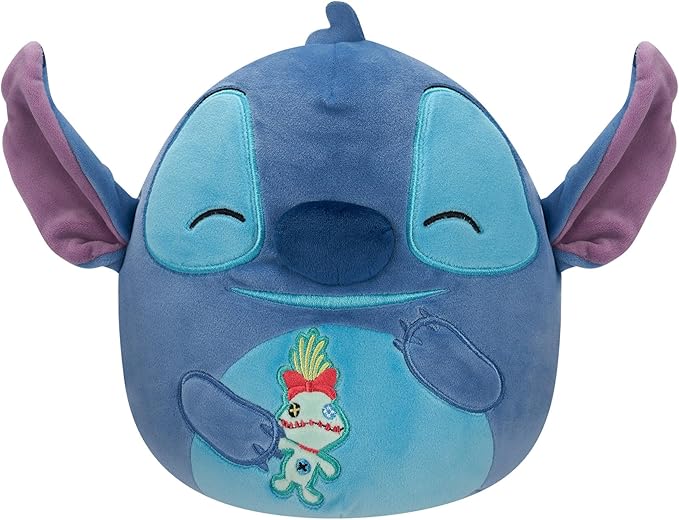 Squishmallows Original Disney 10-Inch Tie-Dye Stitch Wearing a Beanie Plush - Little Ultrasoft Official Jazwares Plush
