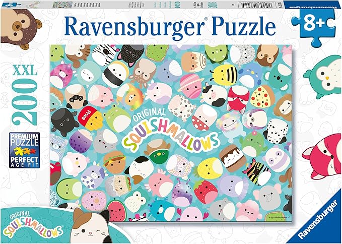 Ravensburger Squishmallow Gifts for Girls and Boys - 200 Piece Jigsaw Puzzle for Kids Age 8 Years