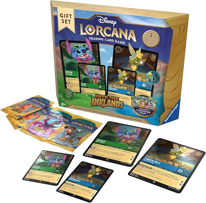 Ravensburger Disney Lorcana Trading Card Game for Adults and Kids 8 Years Up - Gift Pack-Set 3: Into The Inklands - Collectable TCG