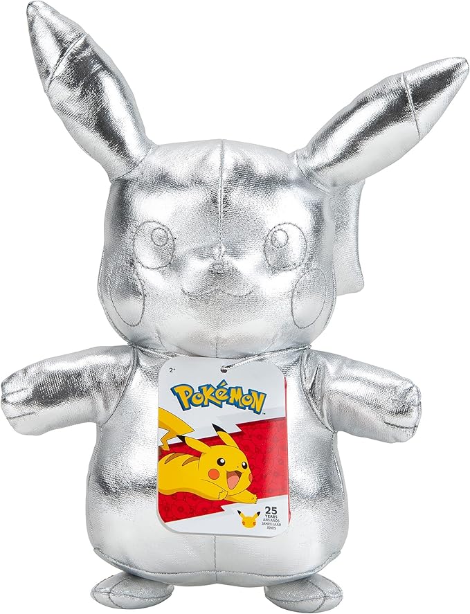 Pokémon 25TH CELEBRATION 8INCH PLUSH - SILVER PIKACHU
